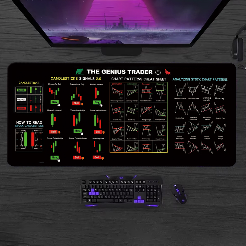 Home Office Keyboard And Mouse - EXCO Stock Market Trader Leather Mouse