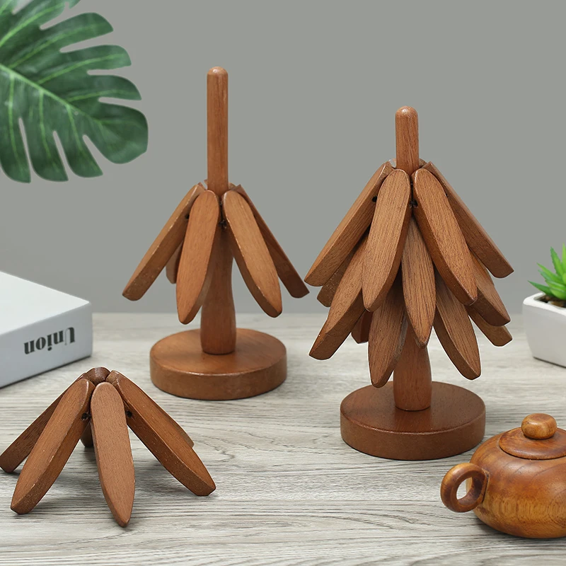 Home Office Furniture Sets - Creative Wooden Tree Shaped Coaster Set