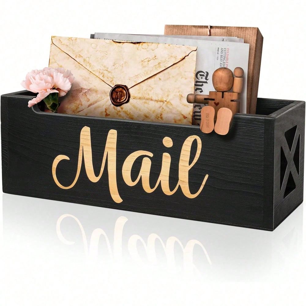 Letter Tray Desk - Mail Organizer Mail Holder Countertop, Rustic