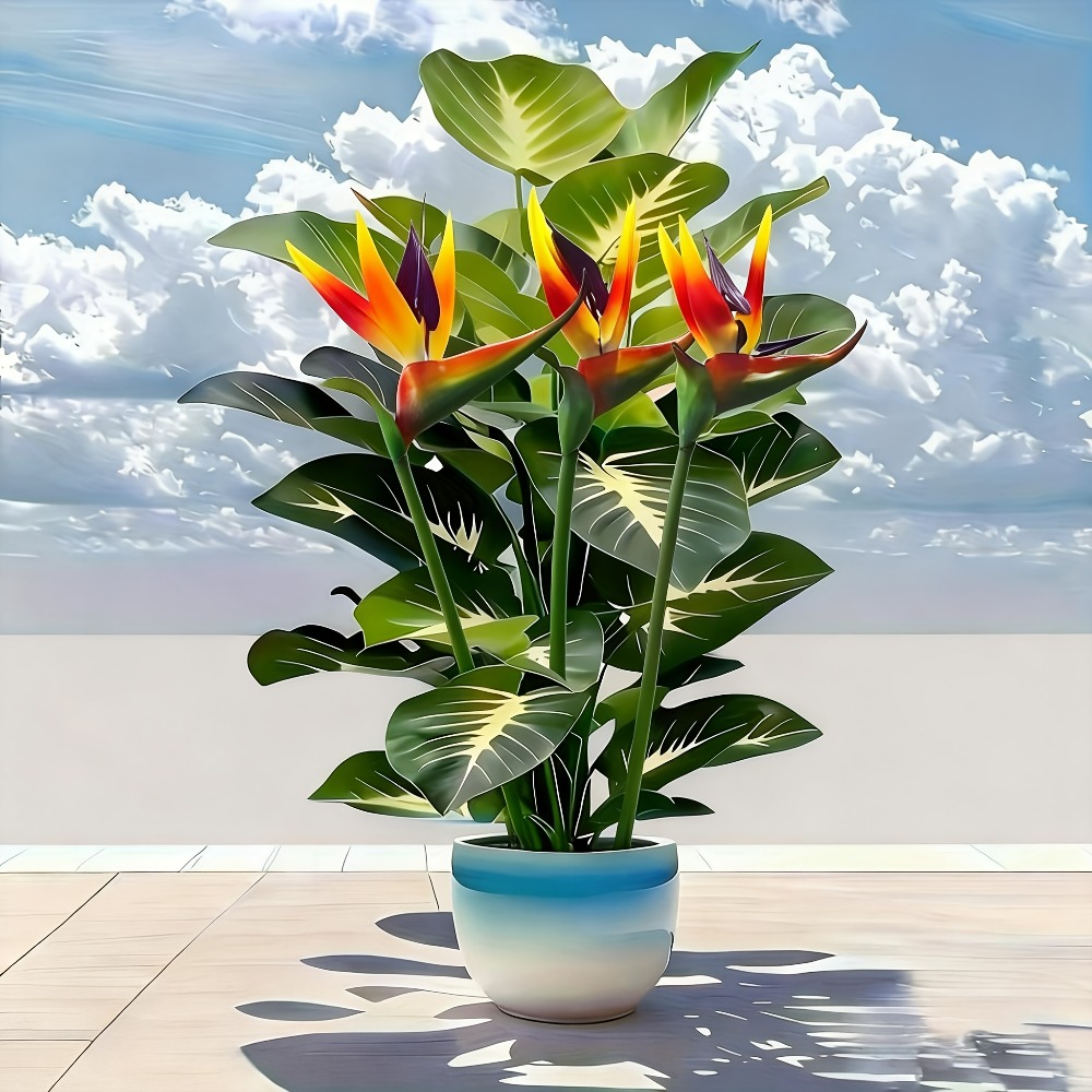 Home Office Word - Artificial Bird of Paradise and Pothos