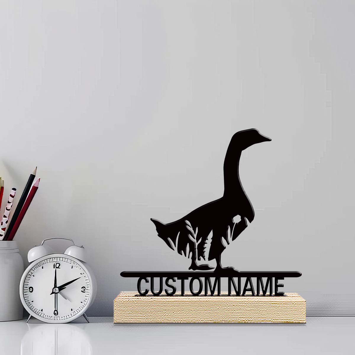 Home Office Or - 1pc Desktop Metal Ornaments Custom Content