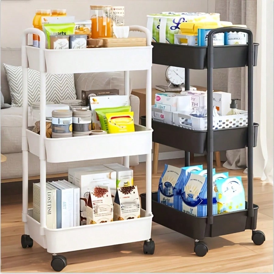 3-Tier Rolling Utility Cart wi - Home Office Furniture Sets ulasan dan harga