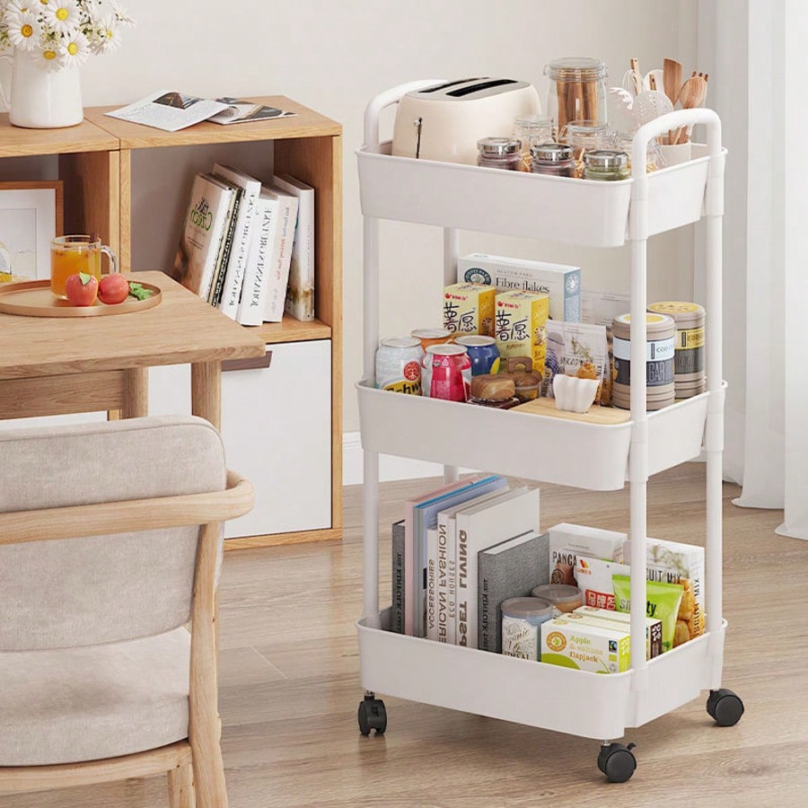 3-Tier Rolling Utility Cart wi - Home Office Furniture Sets ulasan dan harga