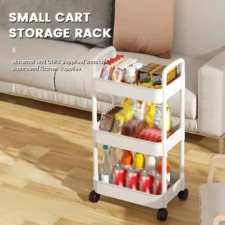 3-Tier Rolling Utility Cart wi - Home Office Furniture Sets ulasan dan harga