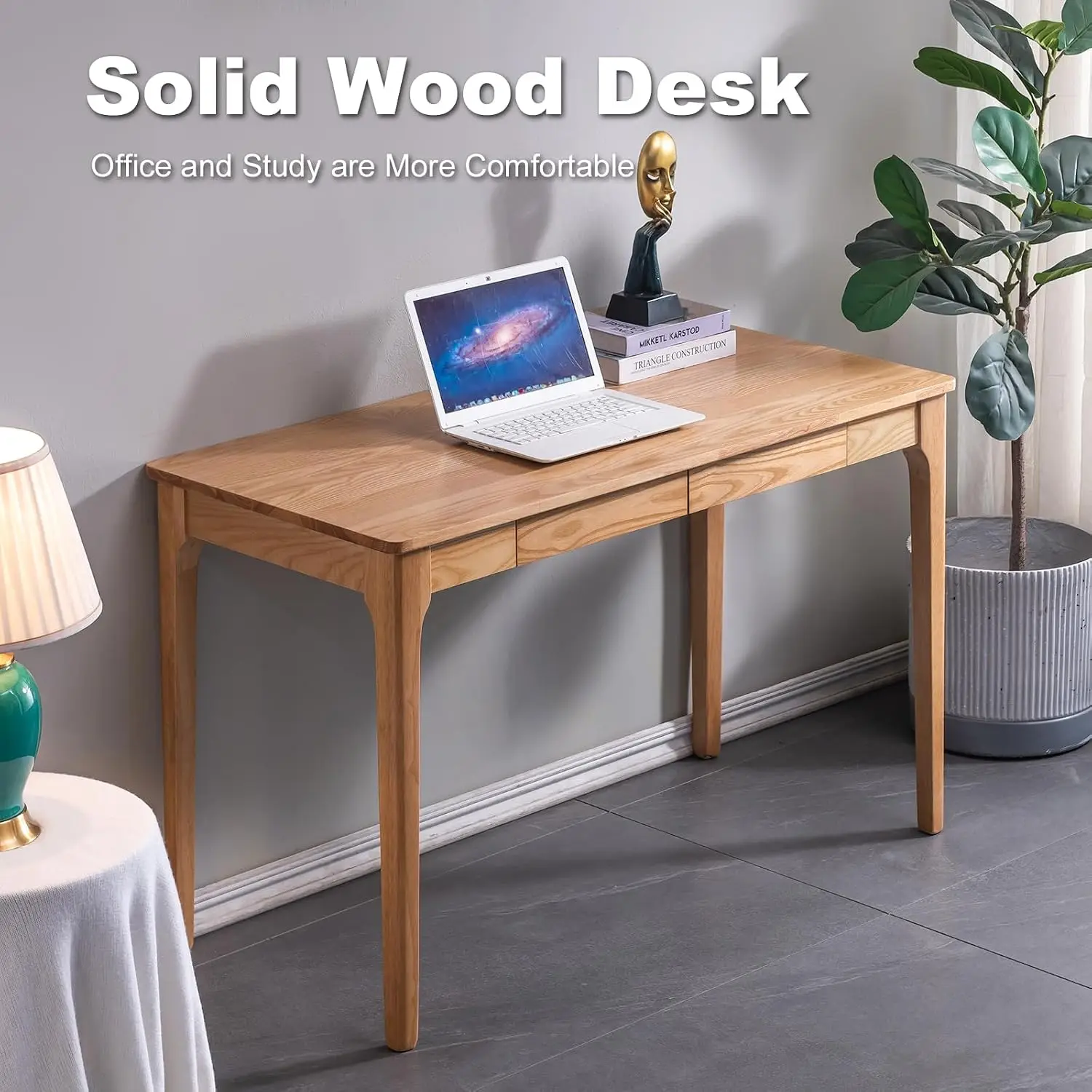 Solid Wood Desk with Drawers,  - Desk Drawer Small ulasan dan harga