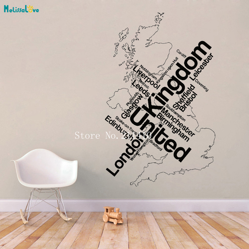 Wall Sticker Map London Unied  - Home Office London ulasan dan harga