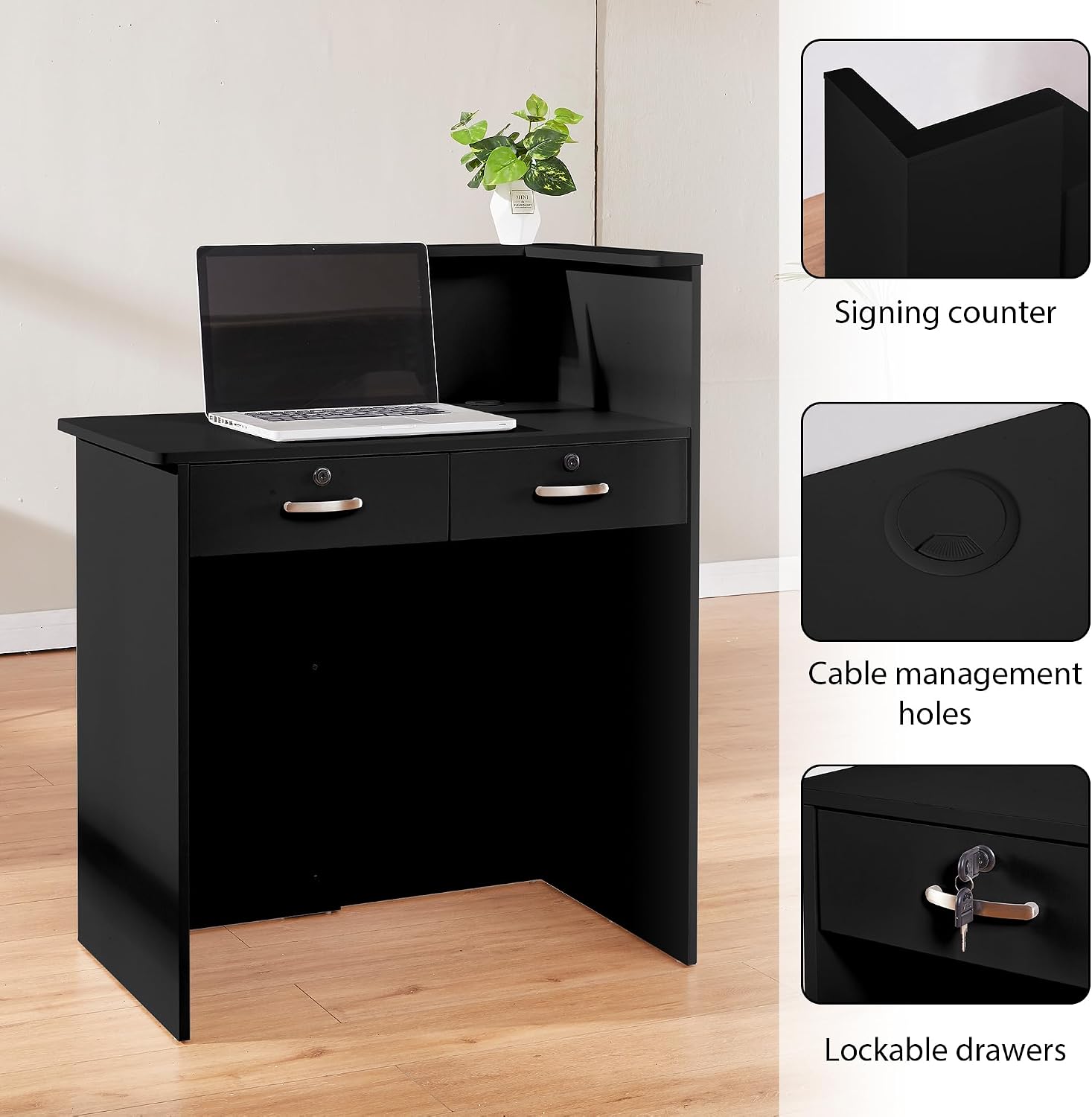 Small Reception Desk with Coun - Desk Drawer Small ulasan dan harga