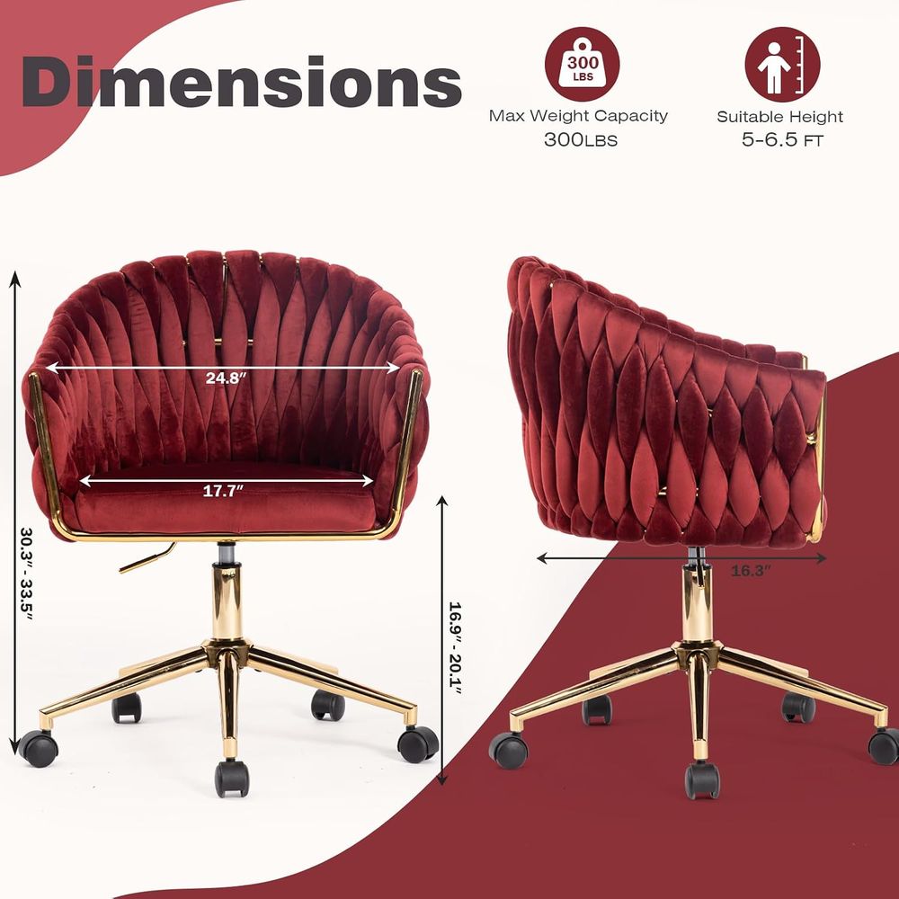 Velvet Office Chair, Vanity Ch - Home Office Or ulasan dan harga