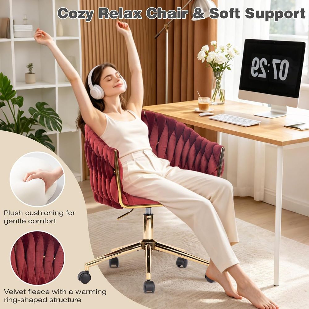 Velvet Office Chair, Vanity Ch - Home Office Or ulasan dan harga