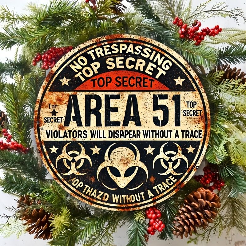 Vintage Area 51 Metal Wall Sig - Home Office Or ulasan dan harga