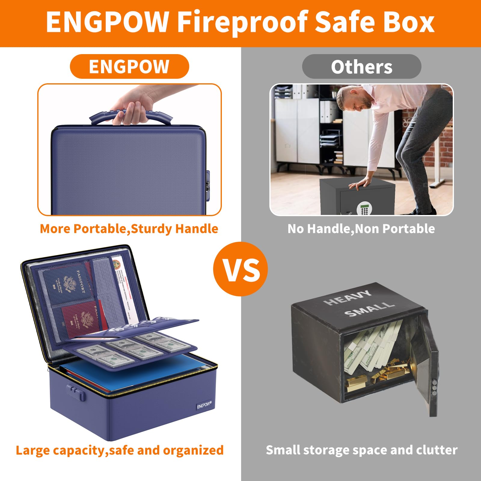 Back-to-School Fireproof Docum - Home Office Travel Document ulasan dan harga