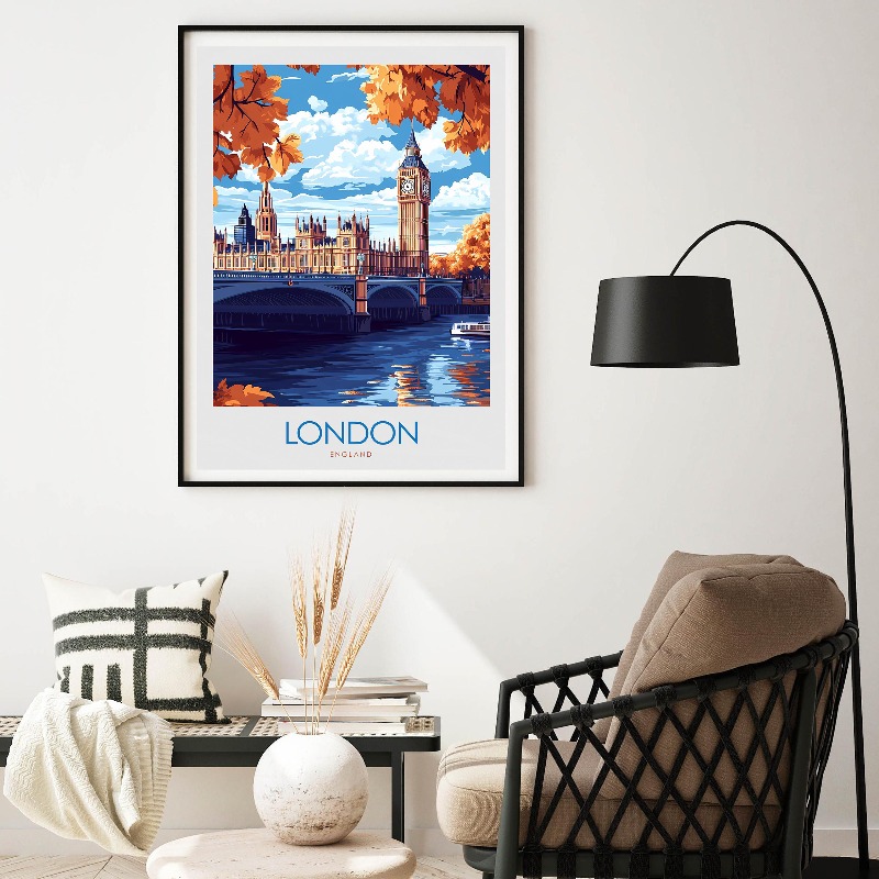 British Cityscape Wall Art Can - Home Office London ulasan dan harga