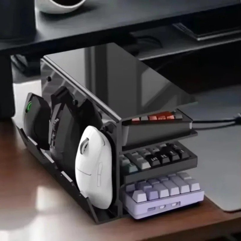 Keyboard Stand 3 Tier Acrylic  - Home Office Keyboard And Mouse ulasan dan harga