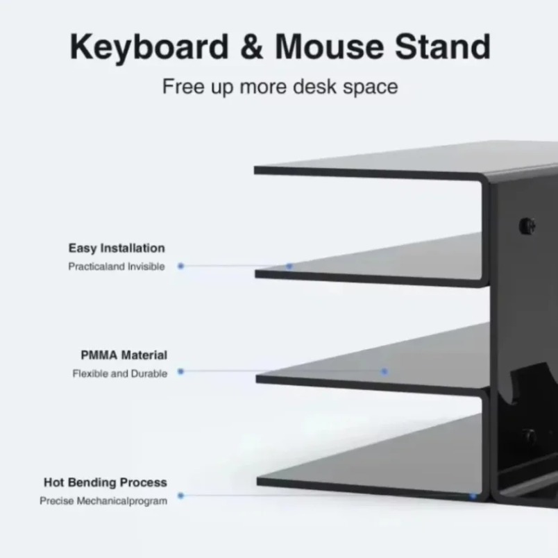 Keyboard Stand 3 Tier Acrylic  - Home Office Keyboard And Mouse ulasan dan harga
