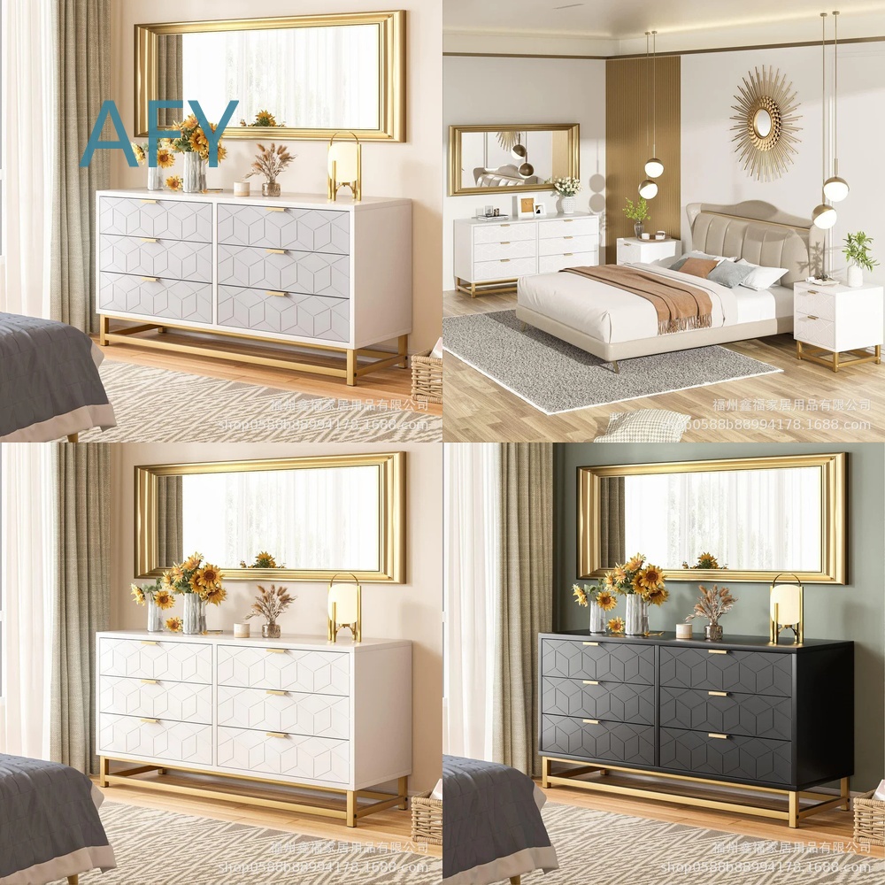 New Custom Wooden Six Drawer D - Home Office Ikea ulasan dan harga