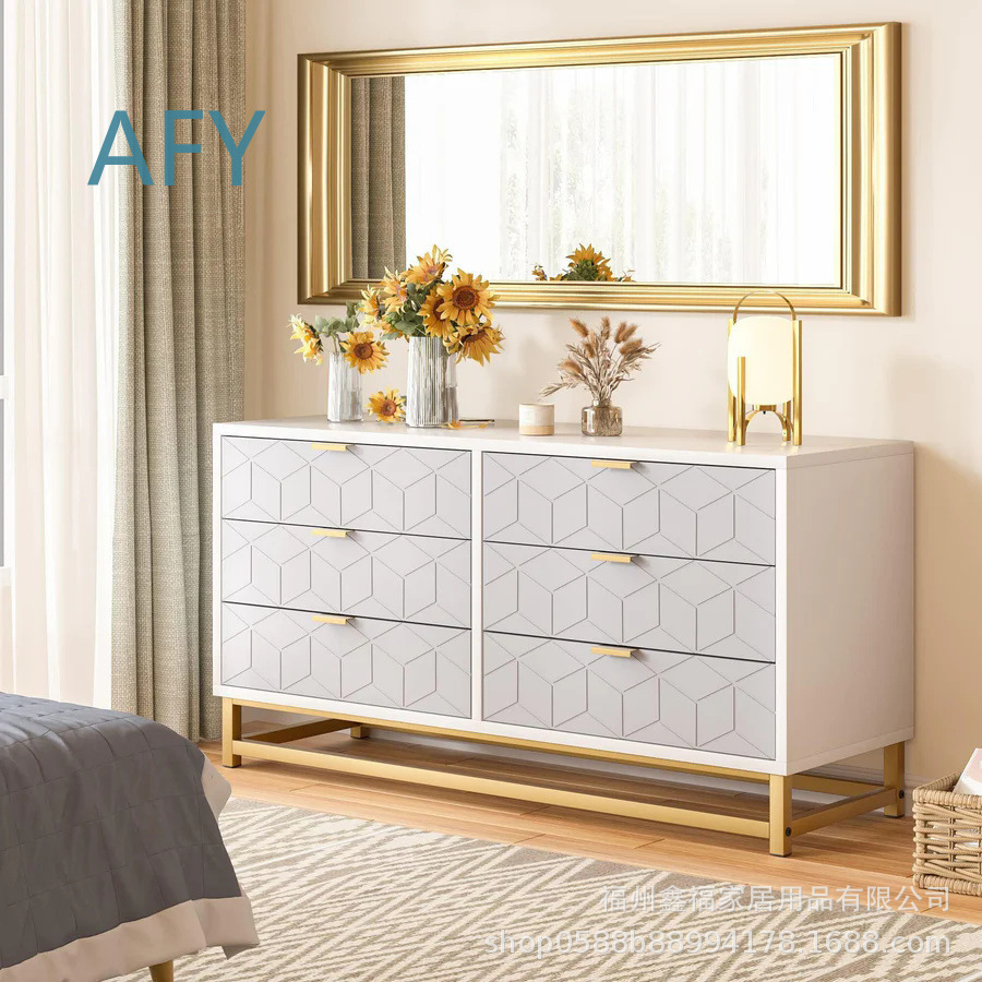 New Custom Wooden Six Drawer D - Home Office Ikea ulasan dan harga