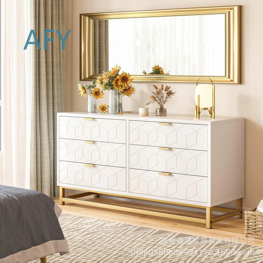 New Custom Wooden Six Drawer D - Home Office Ikea ulasan dan harga