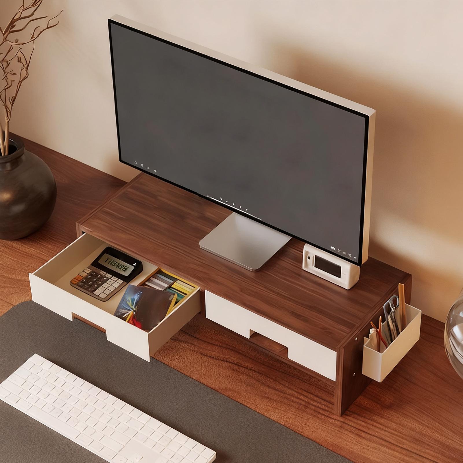 Desk Monitor Stand Riser Doubl - Desk Drawer Small ulasan dan harga