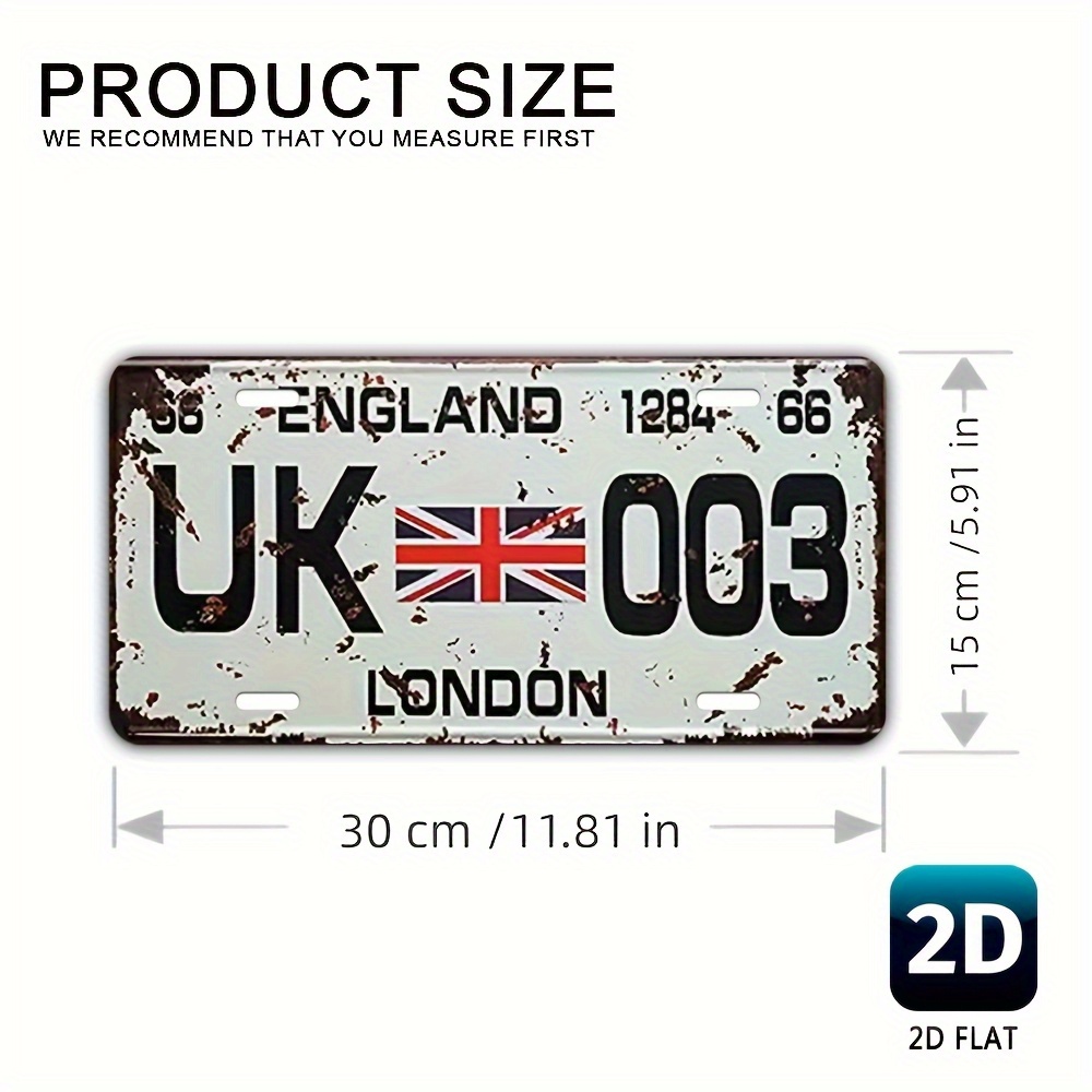 Vintage London UK License Plat - Home Office London ulasan dan harga
