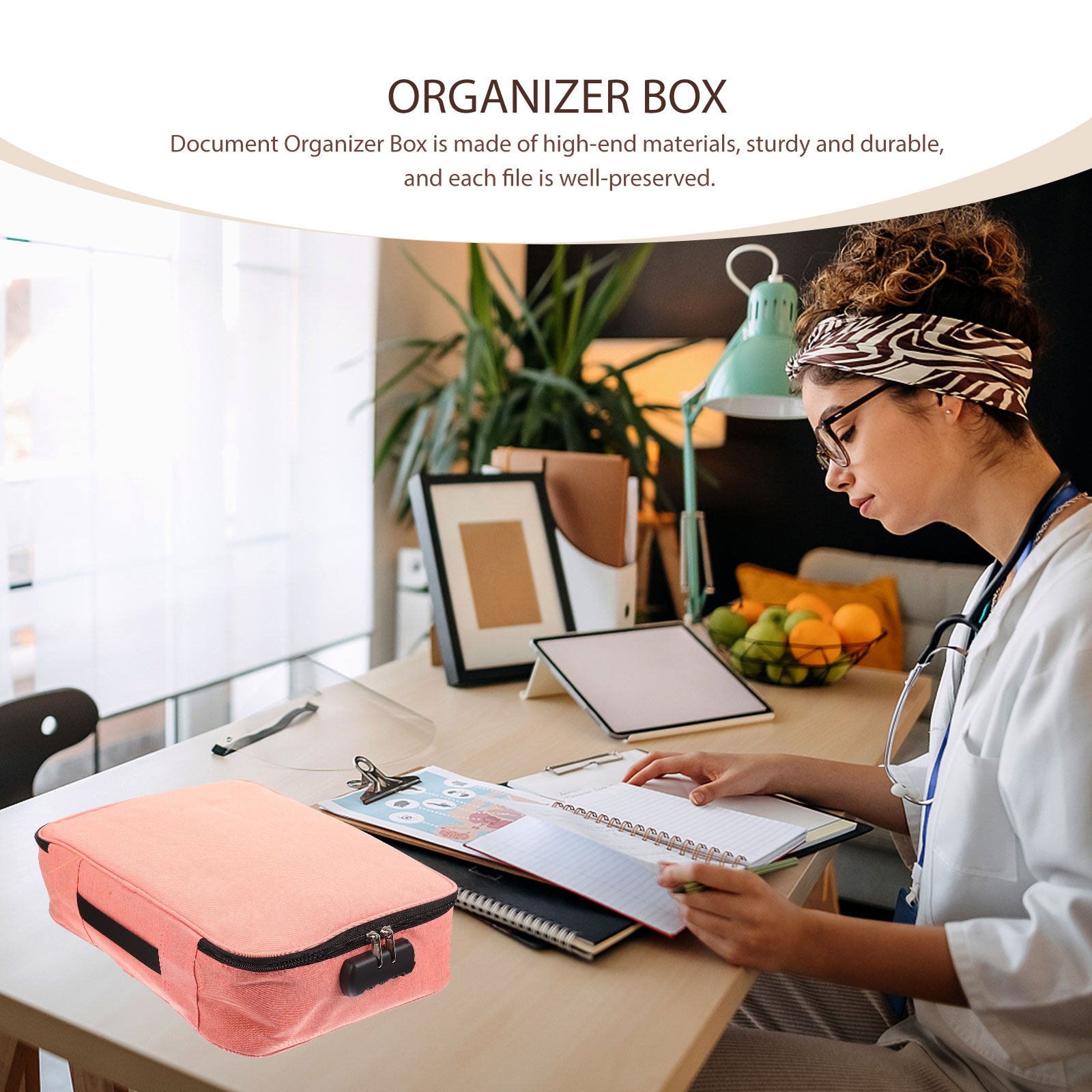 Document Organizer Box Waterpr - Home Office Travel Document ulasan dan harga