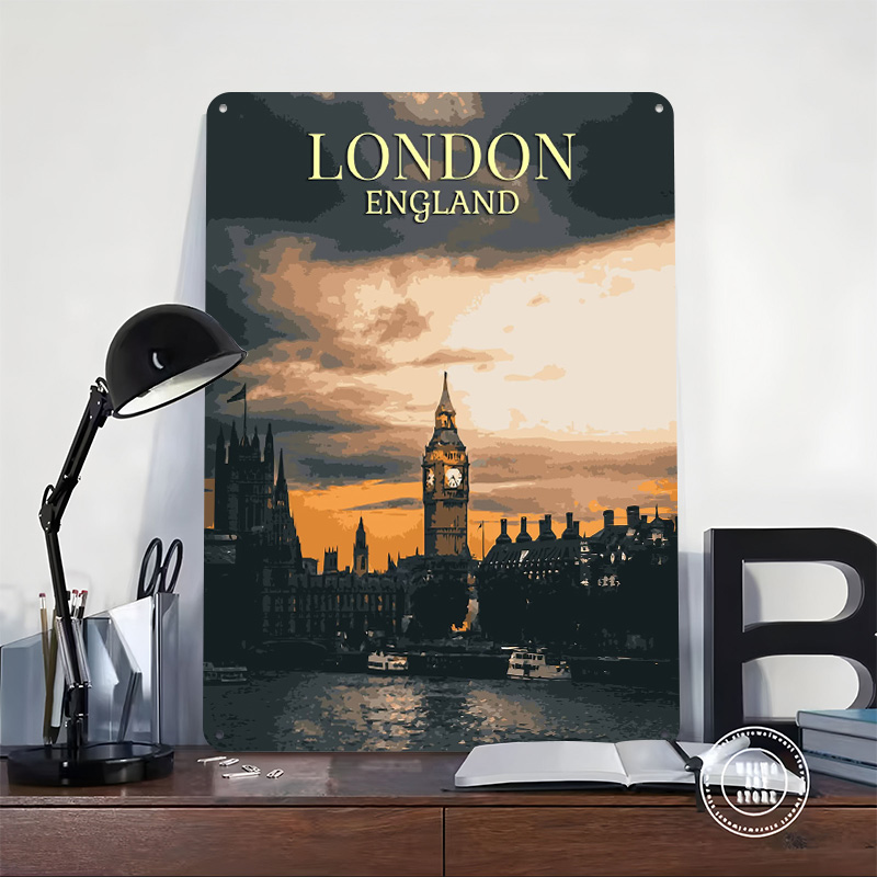Vintage London Tinplate Poster - Home Office London ulasan dan harga