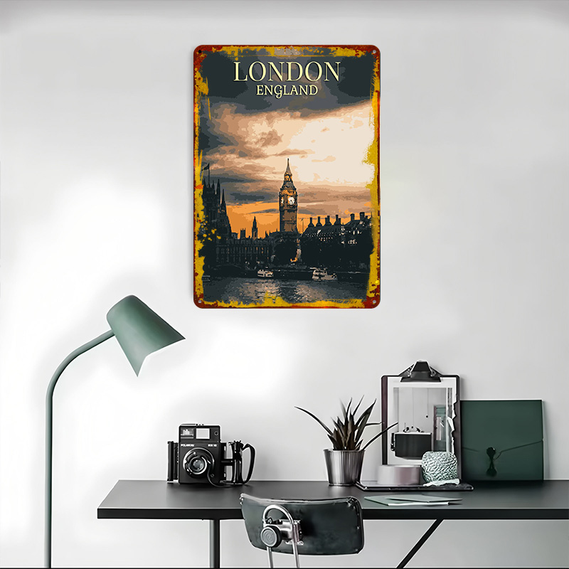 Vintage London Tinplate Poster - Home Office London ulasan dan harga