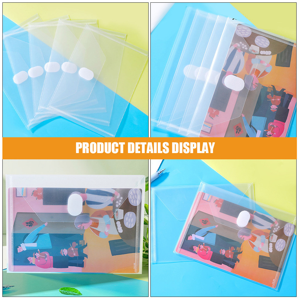 24Pcs Clear Plastic Envelope w - Home Office Travel Document ulasan dan harga