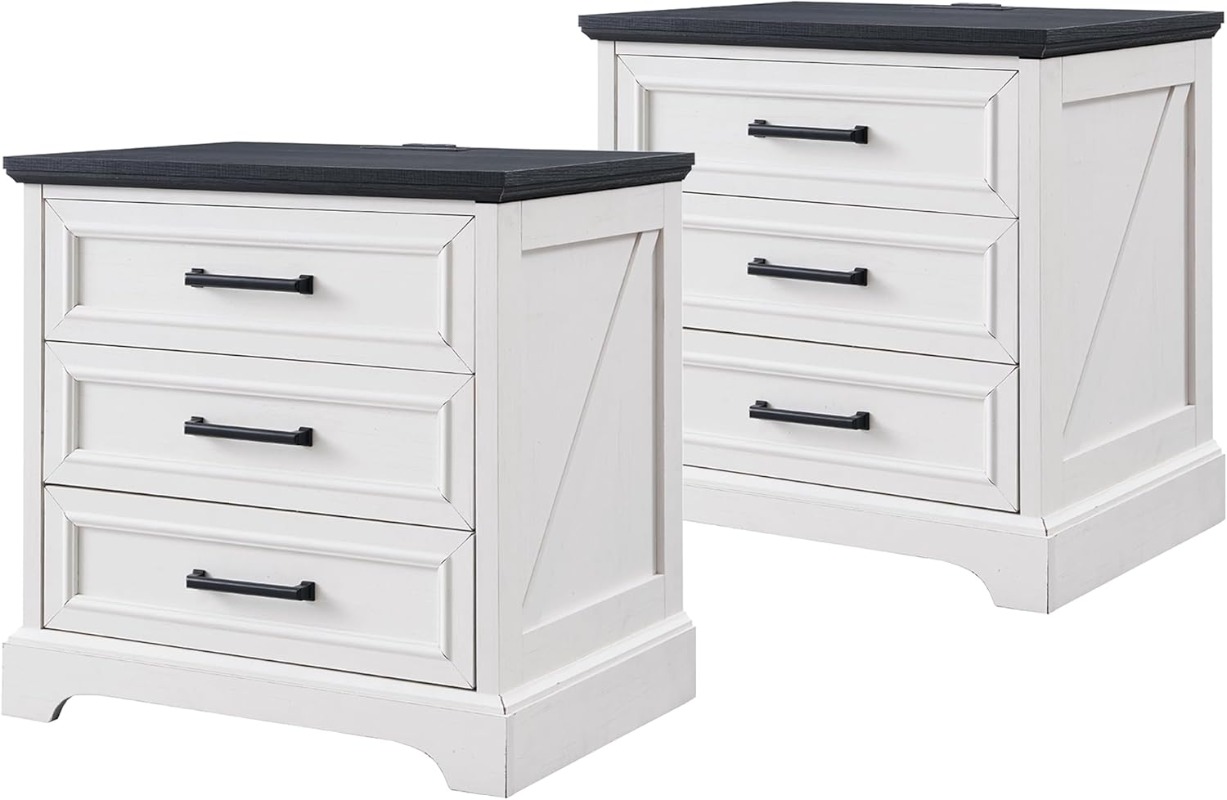 ACCOHOHO Farmhouse Nightstands - Desk Drawer Small ulasan dan harga