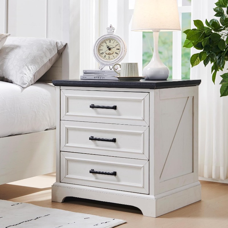 ACCOHOHO Farmhouse Nightstands - Desk Drawer Small ulasan dan harga