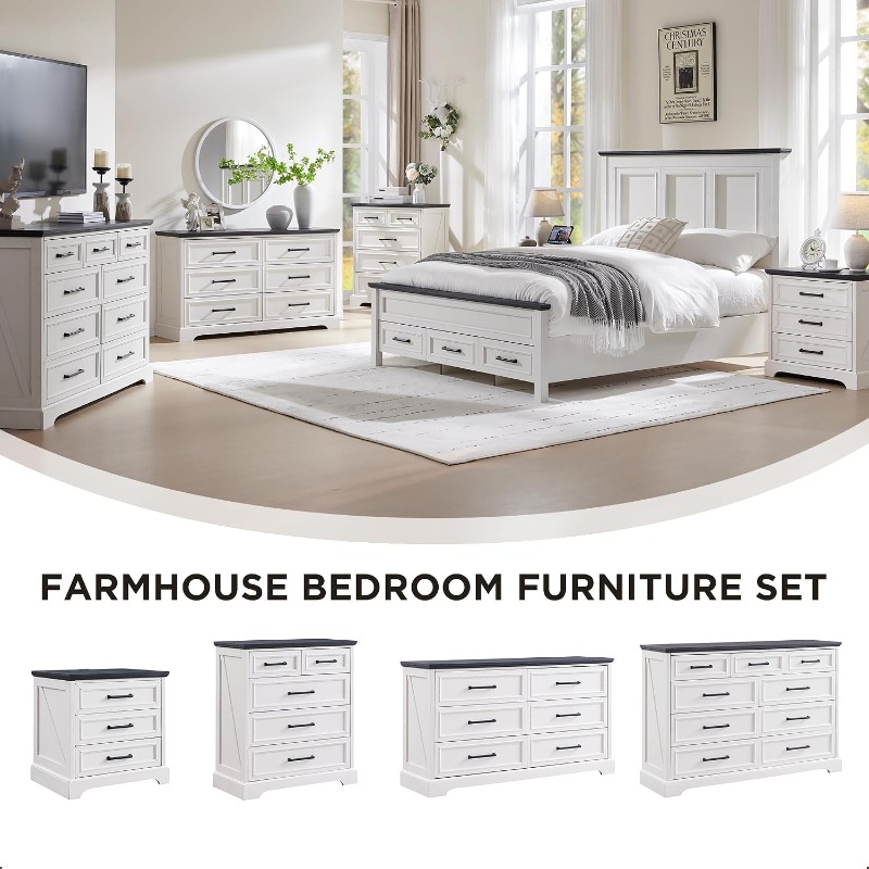 ACCOHOHO Farmhouse Nightstands - Desk Drawer Small ulasan dan harga