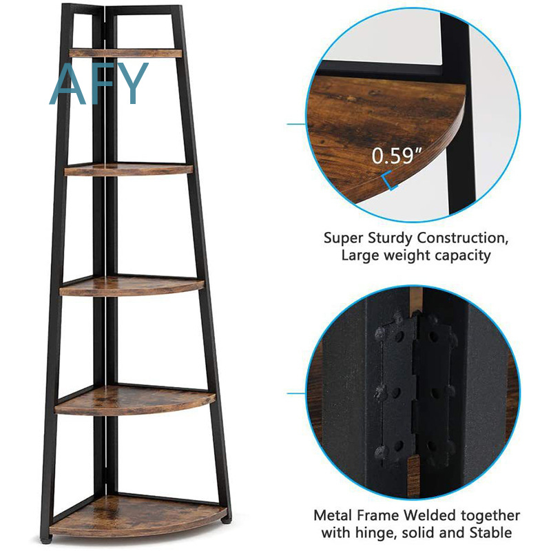 Industrial Corner Ladder Shelf - Home Office Ikea ulasan dan harga