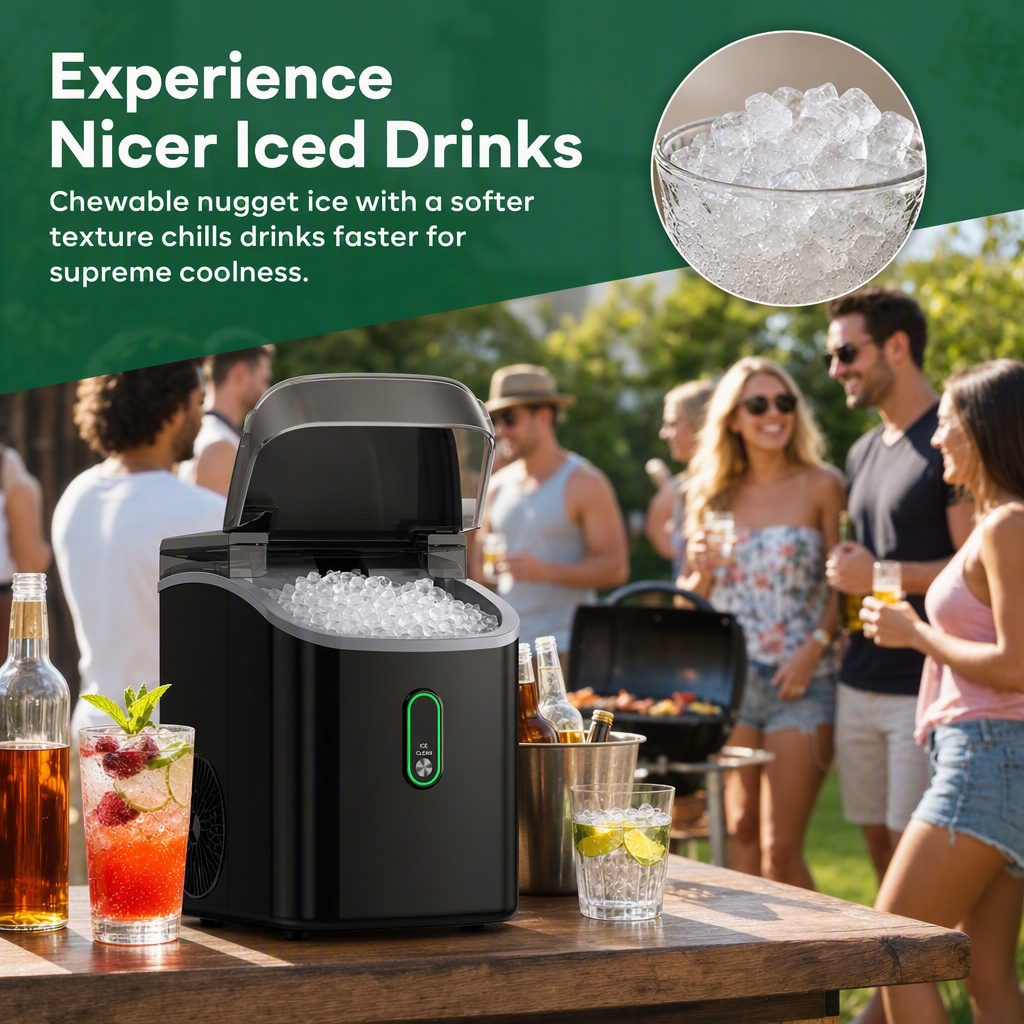 Nugget Ice Makers Countertop w - Home Office Equipment ulasan dan harga