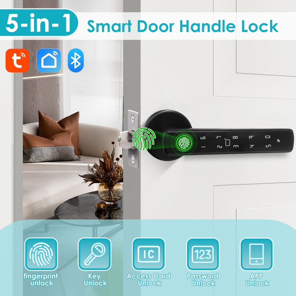 YFK Tuya 5-in-1 Smart Door Han - Home Office Immigration ulasan dan harga