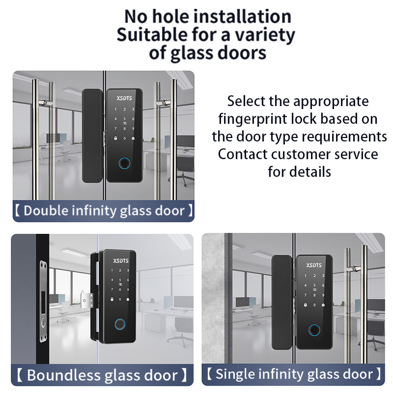 TT-Lock Smart Glass Door Lock  - Home Office Immigration ulasan dan harga