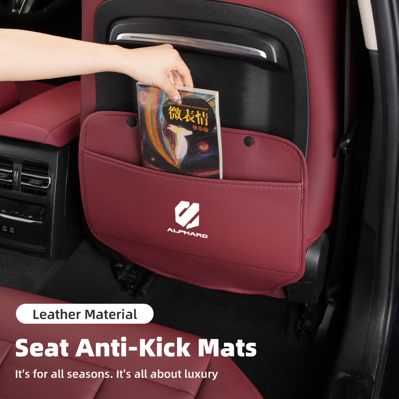Car Seat Anti-Kick Pad Leather - Mesh Back Cushion ulasan dan harga
