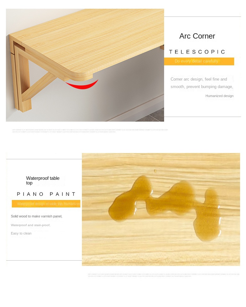 Solid Wood Folding Wall Desk S - Home Office Ikea ulasan dan harga