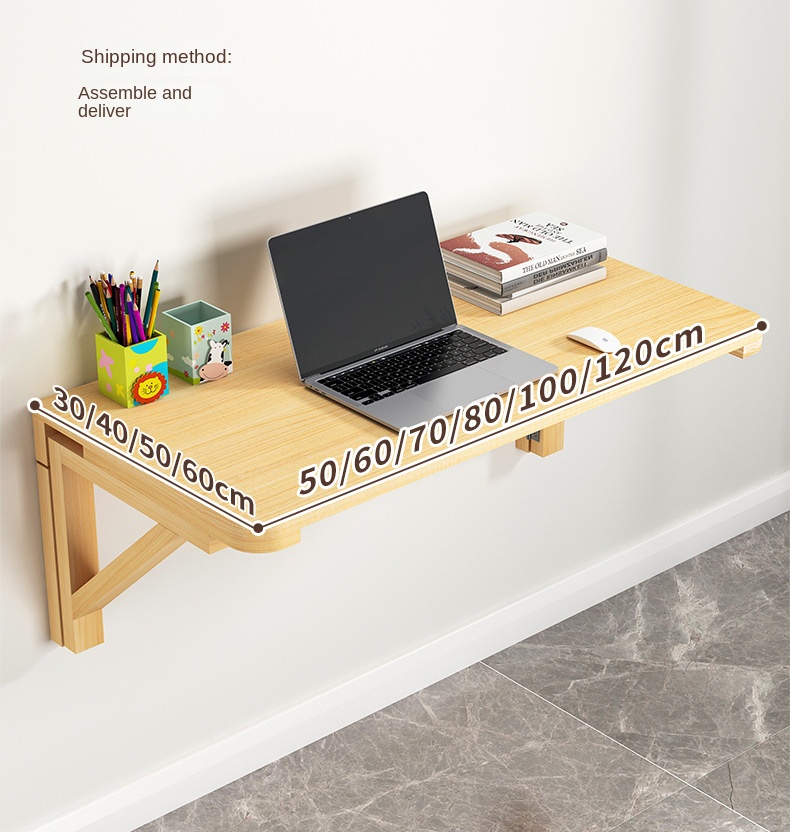 Solid Wood Folding Wall Desk S - Home Office Ikea ulasan dan harga