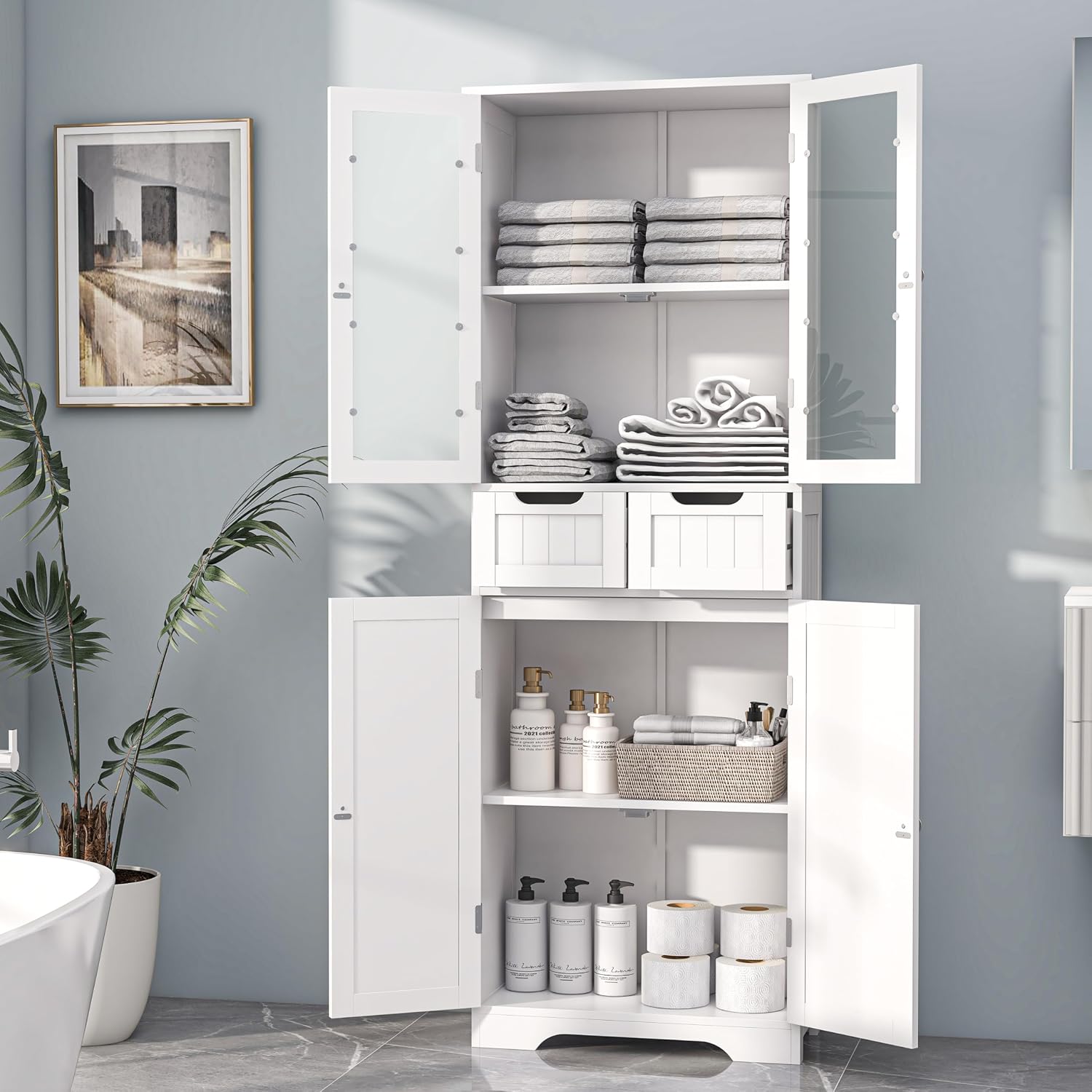 Tall Bathroom Storage Cabinet  - Home Office Furniture Sets ulasan dan harga